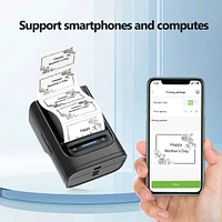 Label Maker Machine with Tape, PM220 Bluethooth Printer, 2 Inch Portable Thermal Printer for Small Business, Address, Logo, Clothing, Sticker Pr