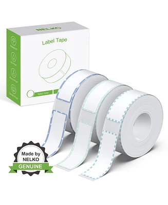 Nelko P21 Genuine Adhesive Pattern with Border Label Paper 14x40mm (0.55"x1.57") 180 Labels/Roll, 3 Roll, for Home Office School Organization