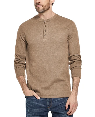 Weatherproof Vintage Men's Long Sleeved Waffle Henley T-shirt