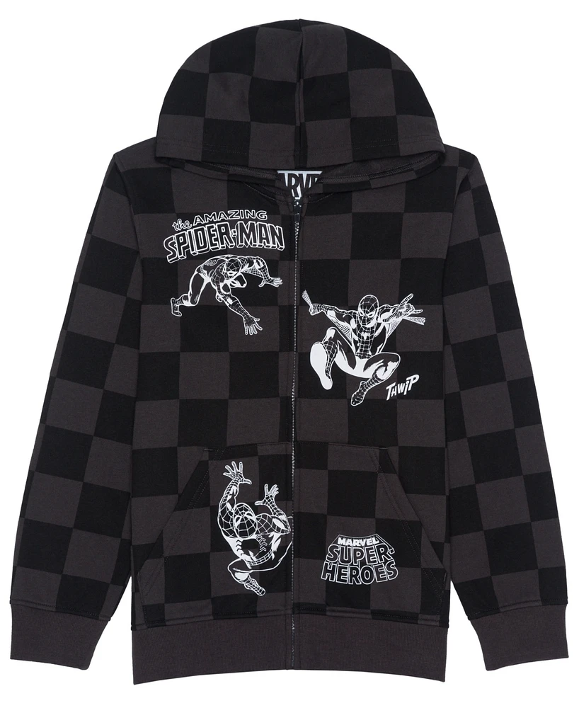 Spider-Man Big Boys Full Zip Graphic Hoodie