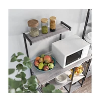 Slickblue Kitchen Storage Rack with Wire Basket