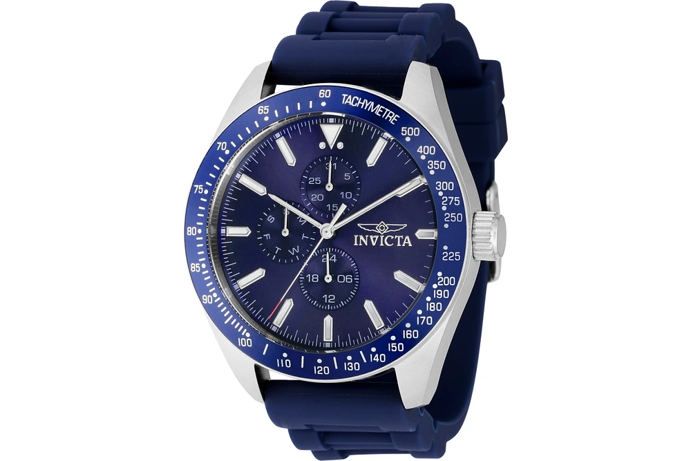 Invicta Men's Aviator Quartz 3 Hand Blue Dial Watch