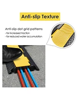 Yescom Channel Cable Protector Ramp Rubber Electrical Wire Cover Cord Guard Lbs