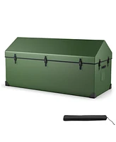 Sugift Waterproof Outdoor Storage Box with Ventilated Window Adjustable Snap