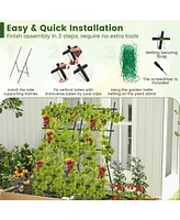Sugift 74 Inch Tall Garden Trellis for Flower Vine Vegetable Fruit Pea
