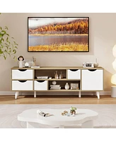 Sugift Tv Stand for TVs up to 55 Inch Television Cabinet