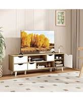 Sugift Tv Stand for TVs up to 55 Inch Television Cabinet