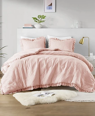 510 Design Phoebe Diamond Quilted Ruffle Edge -Pc. Comforter Set