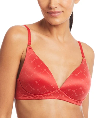 Lauren Ralph Comfort Collection Repeat-Logo Wireless T-Shirt Bra, 4L0069