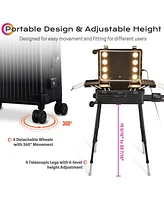 Byootique Rolling Makeup Case Inch Led Lighted Mirror Cosmetic Travel Trolley