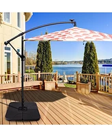 Skonyon 20 Inch Patio Offset Water Filled Plate Umbrella Base Sand