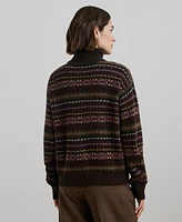 Lauren Ralph Women's Fair Isle Wool-Blend Turtleneck Sweater