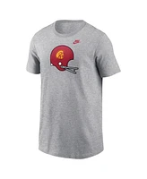 Nike Big Boys and Girls Heather Gray Usc Trojans Helmet T-Shirt