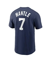 Nike Men's Mickey Mantle Navy New York Yankees Cooperstown Collection Fuse Name Number T-Shirt