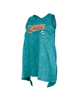 New Era Women's Aqua Miami Dolphins Space Dye Active Tank Top