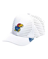 Adidas Men's White Kansas Jayhawks Locker Room Perforated Adjustable Hat