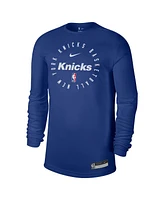 Nike Men's Blue New York Knicks 2024/25 Legend On-Court Practice Long Sleeve T-Shirt