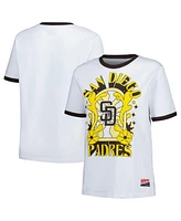 New Era Women's White San Diego Padres Oversized Ringer T-Shirt