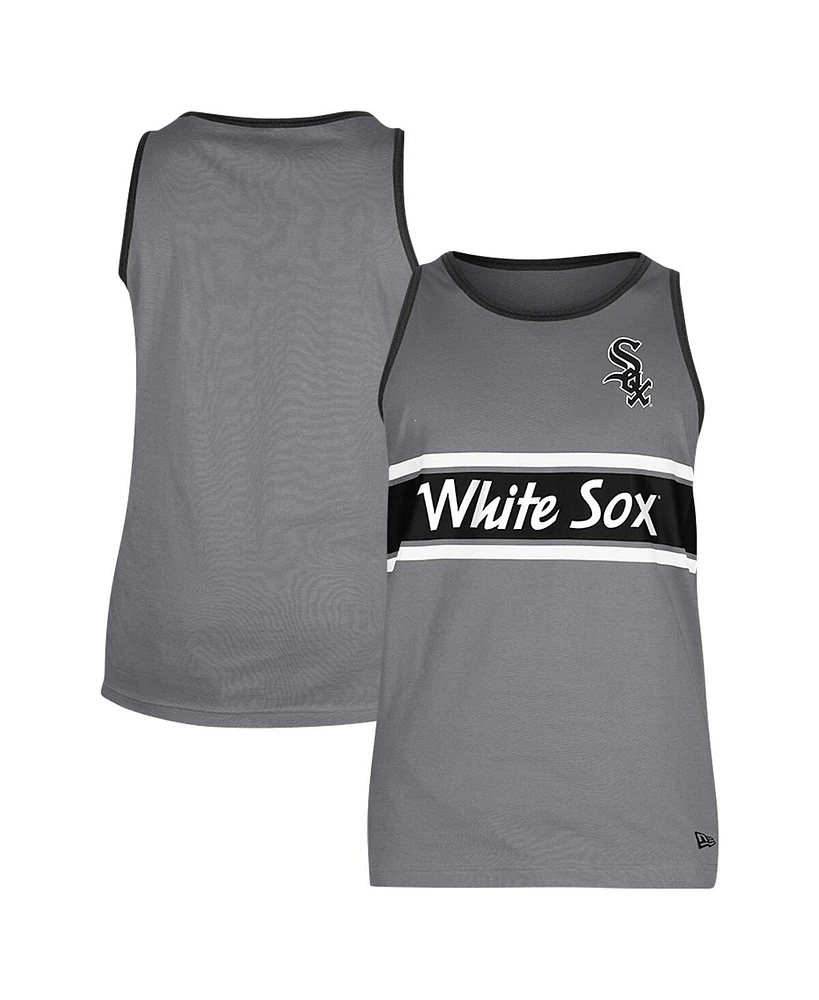 New Era Men's Gray Chicago White Sox Jersey Ringer Tank Top