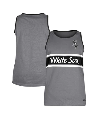 New Era Men's Gray Chicago White Sox Jersey Ringer Tank Top