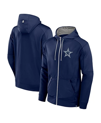 Fanatics Men's Navy Dallas Cowboys Defender Full-Zip Hoodie