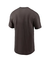 Nike Men's Brown Cleveland Browns Rewind Logo Essential T-Shirt