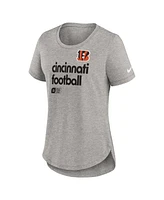 Nike Women's Heather Gray Cincinnati Bengals Fashion Tri-Blend T-Shirt