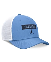 Jordan Men's Carolina Blue/White North Carolina Tar Heels 2024 Sideline Trucker Adjustable Hat