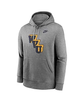 Nike Men's Heather Gray West Virginia Mountaineers Legacy Logo Club Fleece Pullover Hoodie