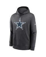 Nike Men's Charcoal Dallas Cowboys Fan Gear Club Logo Pullover Hoodie