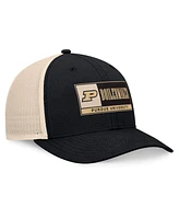 Top of the World Men's Black/Natural Purdue Boilermakers Bennett Trucker Adjustable Hat