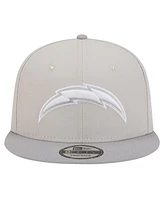 New Era Men's Stone/Gray Los Angeles Chargers Two-Tone Color Pack 9FIFTY Snapback Hat