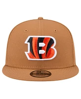 New Era Men's Tan Cincinnati Bengals Color Pack 9FIFTY Snapback Hat with Side Patch