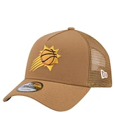 New Era Men's Tan Phoenix Suns 9FORTY A-Frame Trucker Adjustable Hat