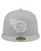 New Era Men's Gray Tennessee Titans Color Pack 59FIFTY Fitted Hat