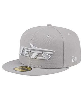 New Era Men's Gray New York Jets Color Pack 59FIFTY Fitted Hat