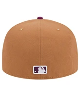 New Era Men's Brown/Purple Atlanta Braves Two-Tone Color Pack 59FIFTY Fitted Hat