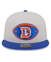 New Era Men's Stone/Royal Denver Broncos 2024 Sideline Historic 9FIFTY Snapback Hat