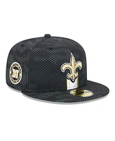 New Era Men's Black Orleans Saints 2024 Sideline 59FIFTY Fitted Hat