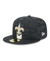 New Era Men's Black Orleans Saints 2024 Sideline 59FIFTY Fitted Hat