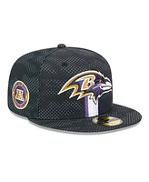 New Era Men's Black Baltimore Ravens 2024 Sideline 59FIFTY Fitted Hat