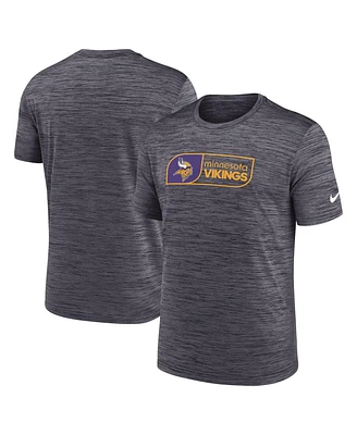 Nike Men's Black Minnesota Vikings Big Tall Velocity Jock Tag Performance T-Shirt