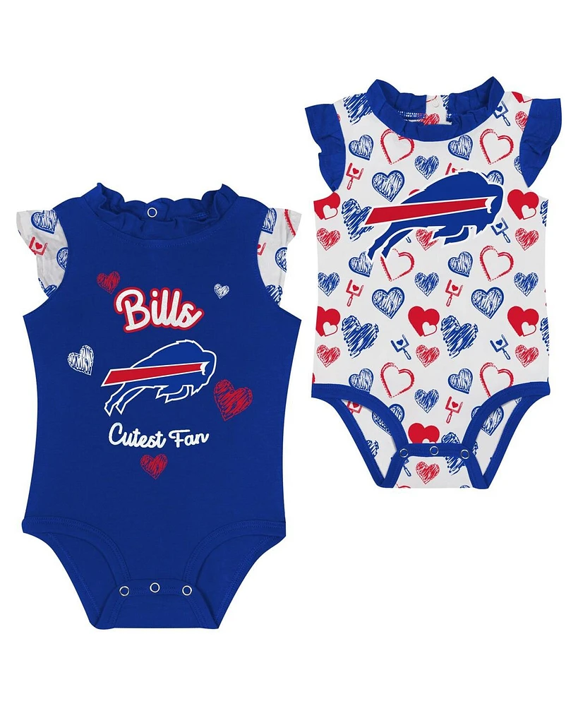 Outerstuff Baby Buffalo Bills Happy Hearts 2-Piece Bodysuit Set