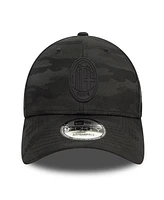 New Era Men's Black Ac Milan Tonal Camo 9FORTY Adjustable Hat