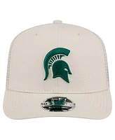 New Era Men's Natural Michigan State Spartans Canvas 9SEVENTY Stretch-Snap Hat