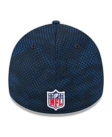 New Era Men's Navy Houston Texans 2024 Sideline Secondary Logo 39THIRTY Flex Hat