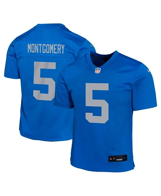 Nike Big Boys and Girls David Montgomery Blue Detroit Lions Alternate Player Game Jersey