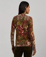 Lauren Ralph Women's Floral Cotton-Blend Sweater