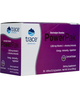 Trace Minerals Power Pak Electrolyte Powder Packets | 1200 mg Vitamin C, Zinc, Magnesium | Boost Immunity