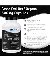 Trace Minerals Ancestral Beef Organ Capsules (Liver, Heart, Kidney, Pancreas, Spleen) | Pasture Raised, Grass Fed & Finished | Paleo & Keto Friendly |